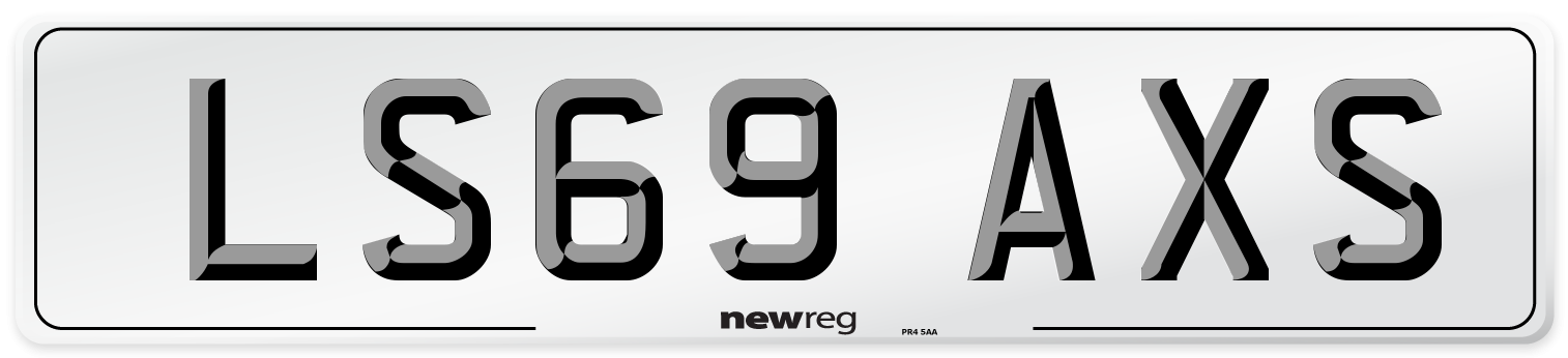 LS69 AXS Number Plate from New Reg